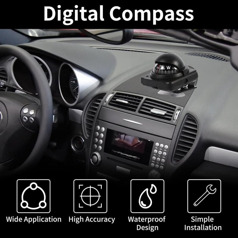 Klanata Marine Navigation Multifunctional, Car Boat Marine Navigation Camping Mount Dashboard Digital for Car Vehicle Sea Marine Boat Ship Outdoor Trip - Image 3